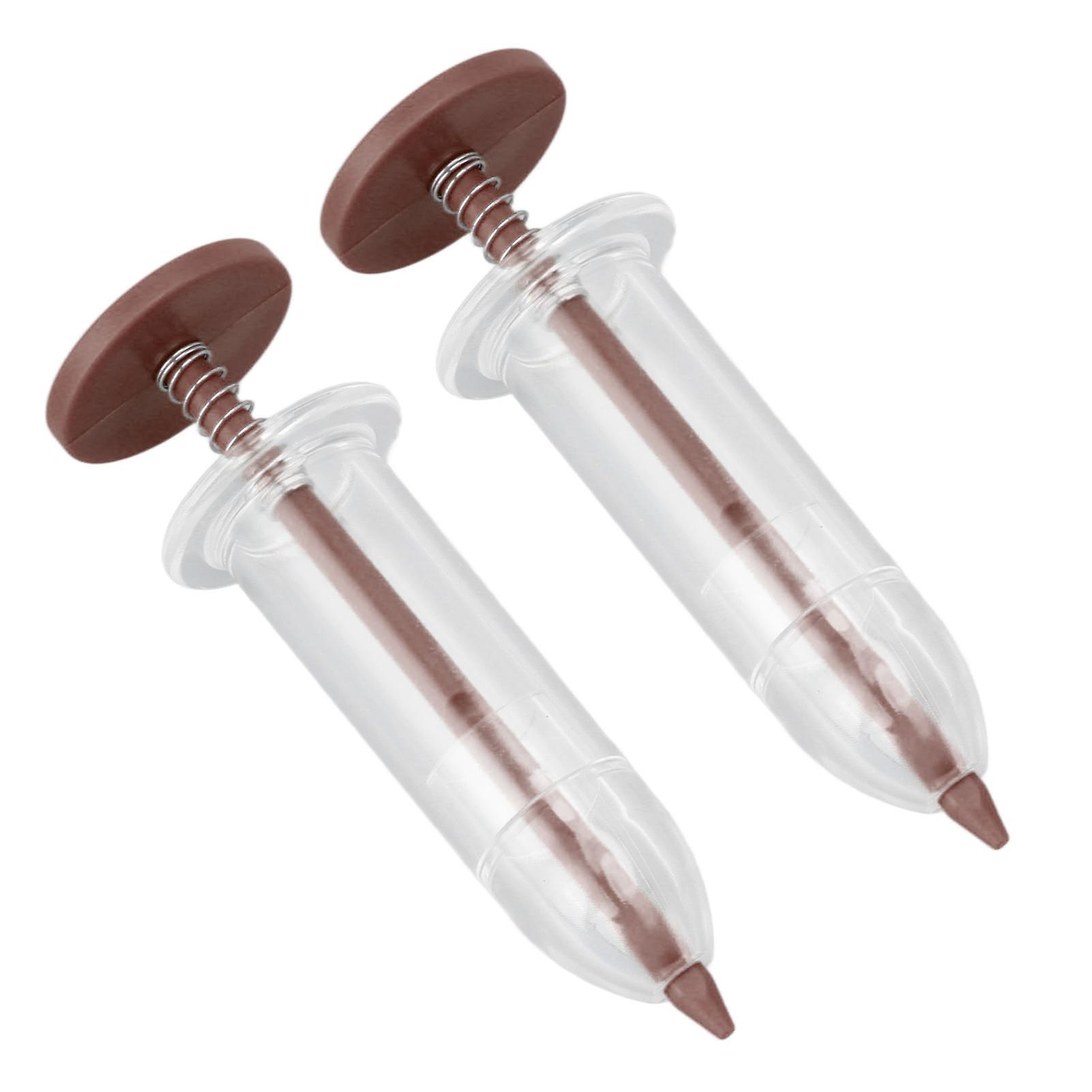 2pcs Mini Sowing Seed Dispenser Sower Small Seed Spreader Adjustable Handheld Seed Planter Sowing Seeder Gardening Tool Brown