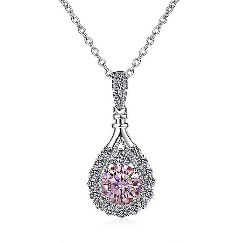 Necklace-Elegant Drop-3ct Moissanite-Delicate Choker