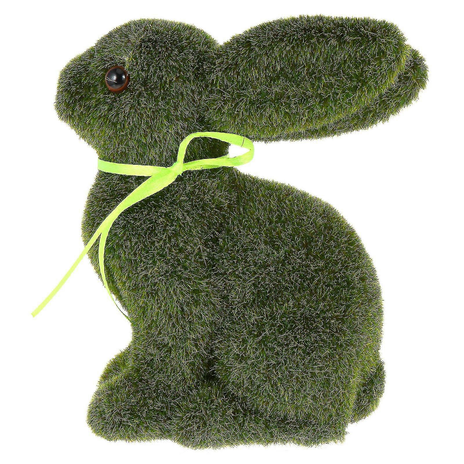 Moss Bunny Figurines Decorations Easter Rabbit Decorations
