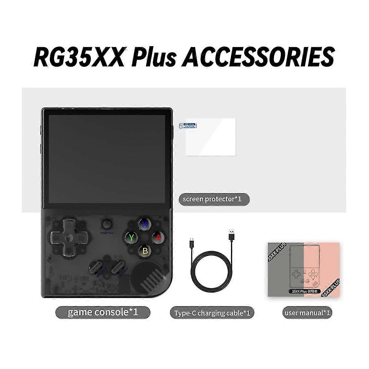 RG35xx Plus レトロゲームコンソール+収納バッグ 64GB 5000+ゲーム 3.5インチIPSサポート対応TVゲーム
