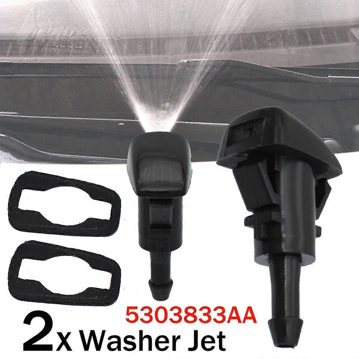 2Pcs Front Windshield Wiper Washer Jet Nozzle For Dodge Avenger Charger Durango Grand Caravan Journey Magnum Ram Chrysler Jeep FN9U0847