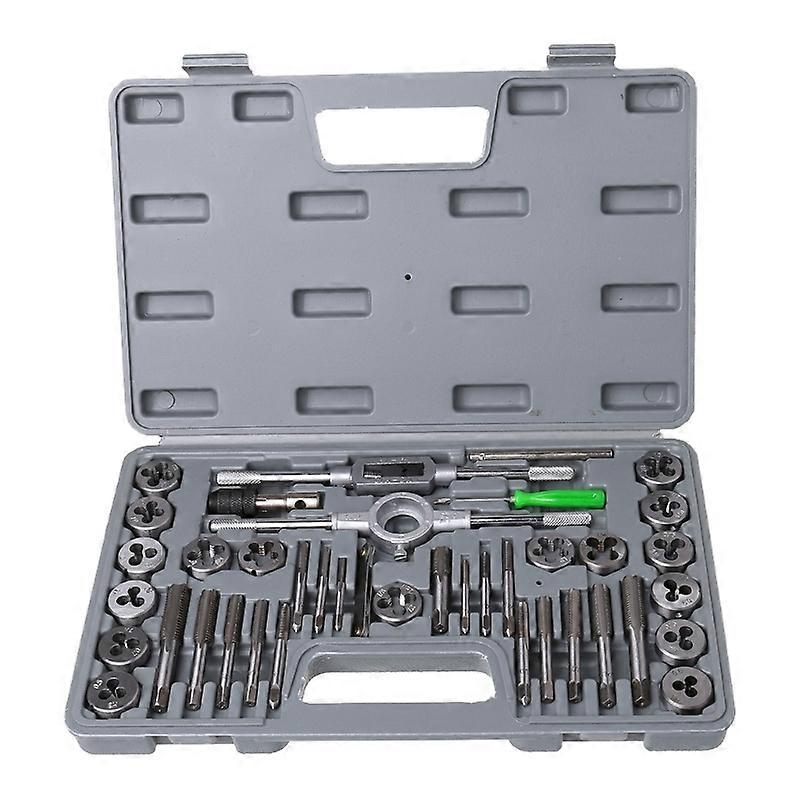 40pcs Tap Die Set Hand Thread Plug Taps Hand Threading Tool Screw Thread Wrench Dies Kit With Storage Case