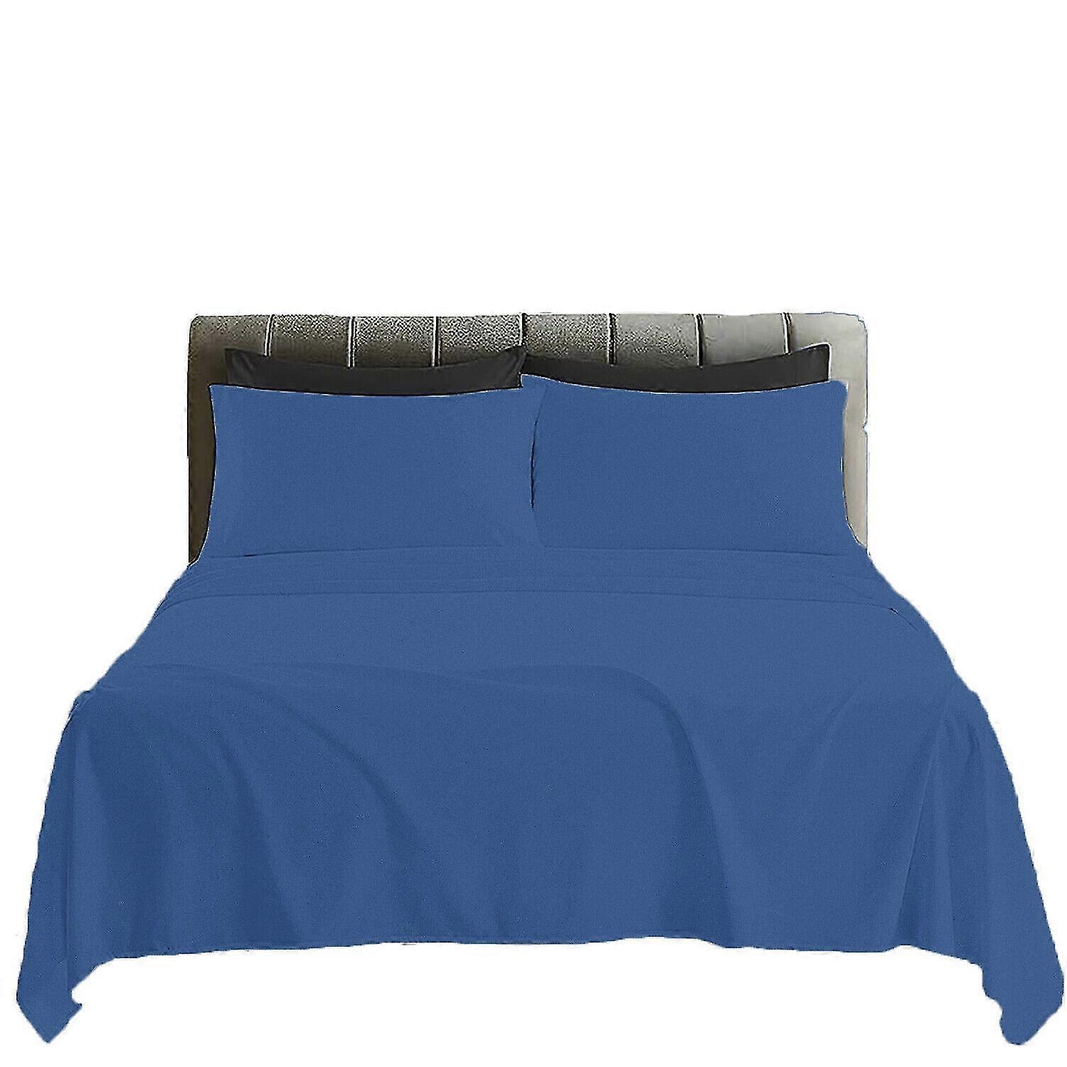 Exquisite Flat Sheet Bed Sheets Poly Cotton Percale Single Double King Super King Size