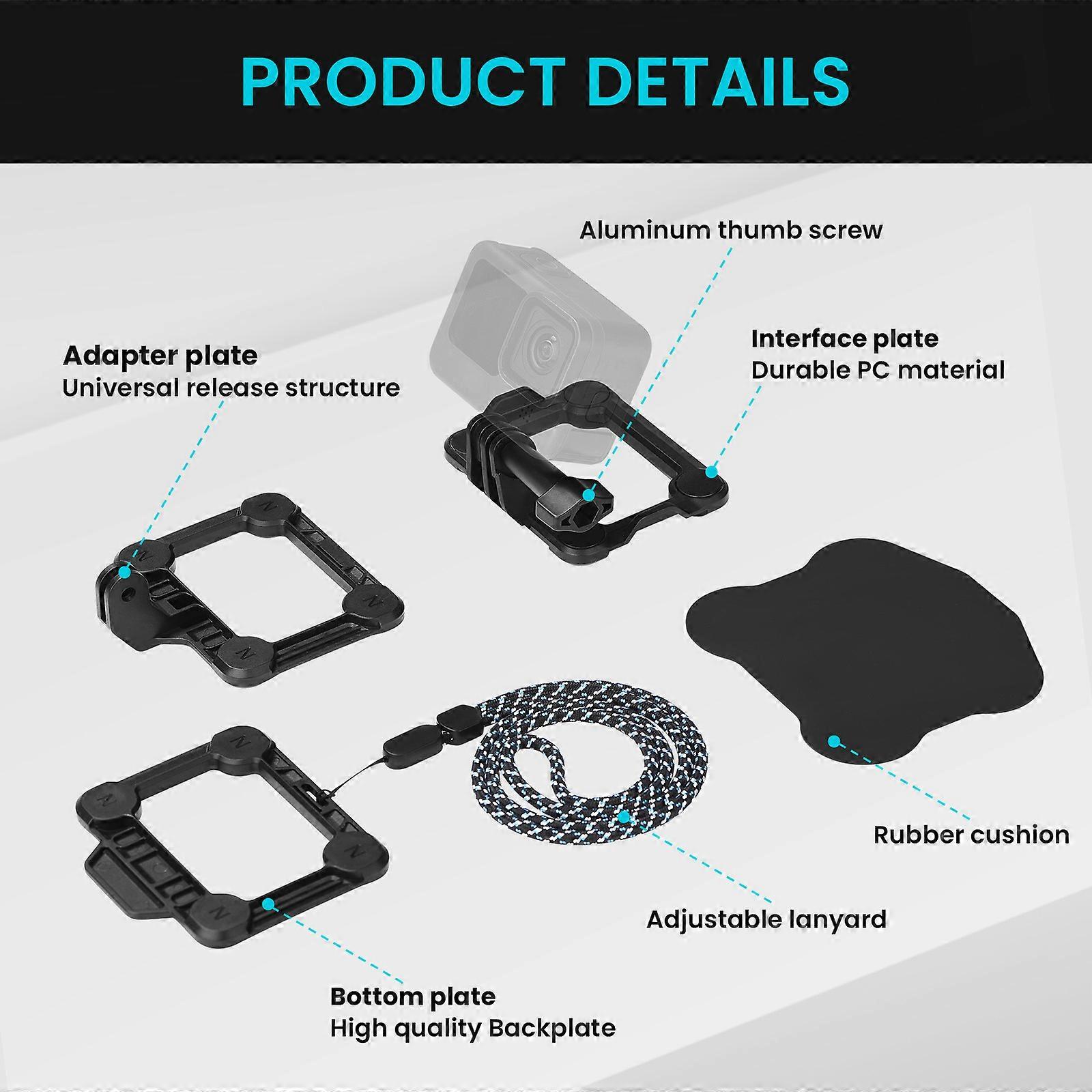 CAMOLO Action Camera Quick Install Release Plate Analyst Magnetic Bath with Gasket Mount for GoPro Action Camera