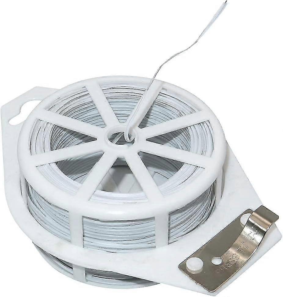 100m White Garden Soft Ties Cord Plant Twist Ties Support Wire with Cutter