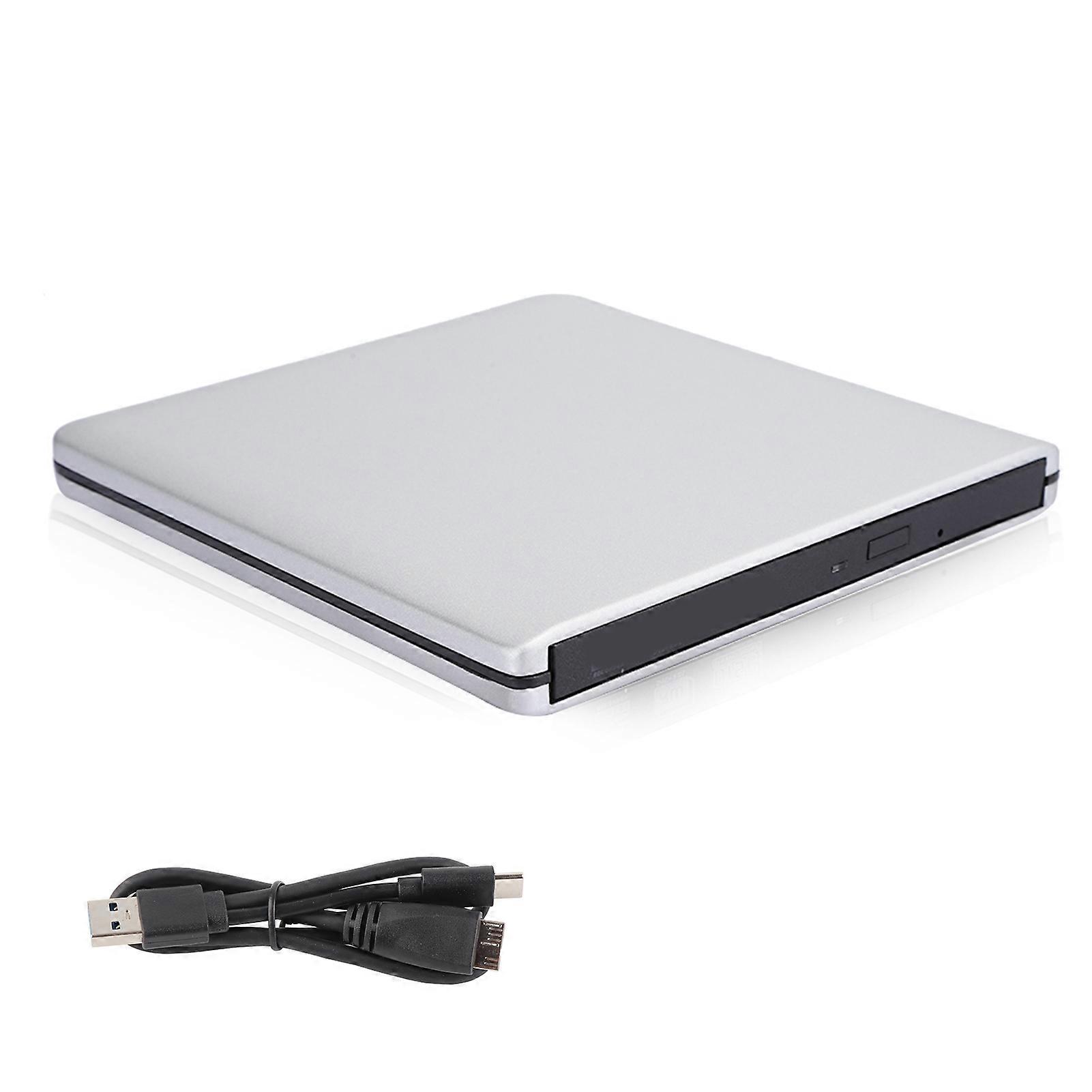 USB 3.0 External DVd CD?RW Drive Burner Slim Portable Driver For Netbook for MacBook Laptop Silver