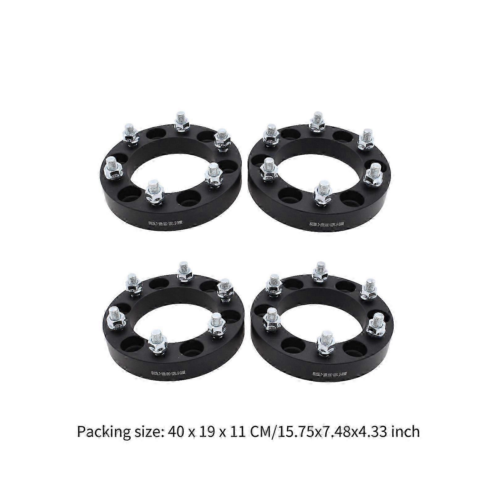 Distanziali Cerchi 30mm Hubcentric Per Mitsubishi L200 E Pajero | Set Di 4 In Alluminio Nero | PCD 6x139.7, Foro 109.8mm