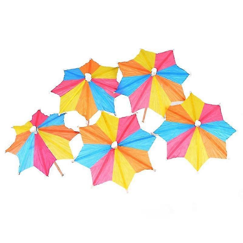 144pcs شرب مظلة مزيج اللون كوكتيل الديكور ورقة كوكتيل مظلة تسجيل حزب عيد ميلاد ديس