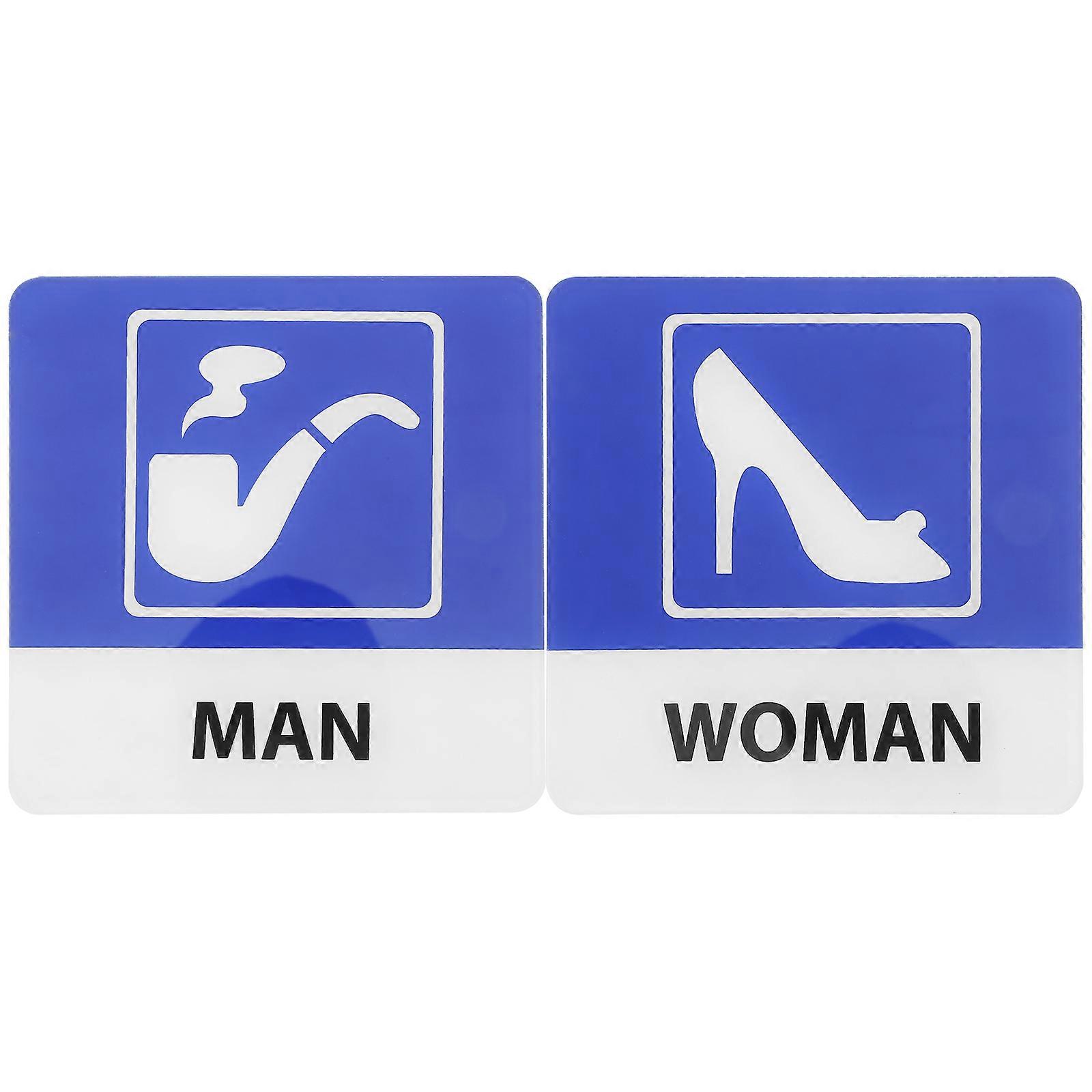 2Pcs kúpeľňový znak Identifikačný znak toalety Značka dverí kúpeľne