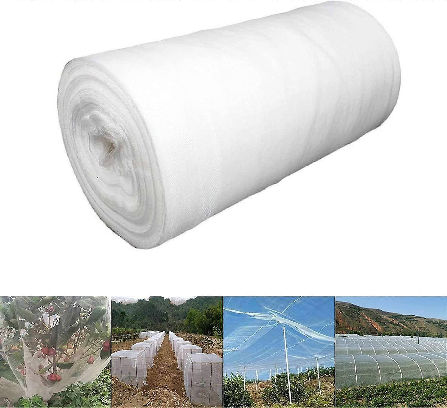 Insect Net Vegetable Net Plant Netting Vegetable Insect Fruit Bird Beetle Mosquito Anopheles Fly Mosquito Netting Fabric White (2.5Mx6M)