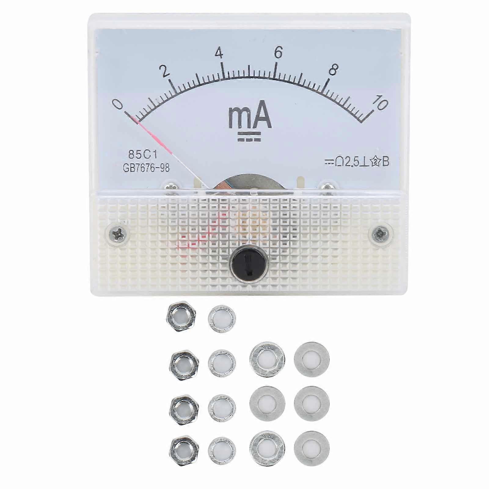 85C1 DC 0-10MA Pointer Ampèremeter Hoofd Ampère Meter Comité Huidig meetinstrument YEMAA