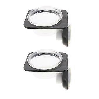 2pcs Saugen Mini Wurm Schale Reptil Gecko Leiste Feeder Ecke Platzsparend
