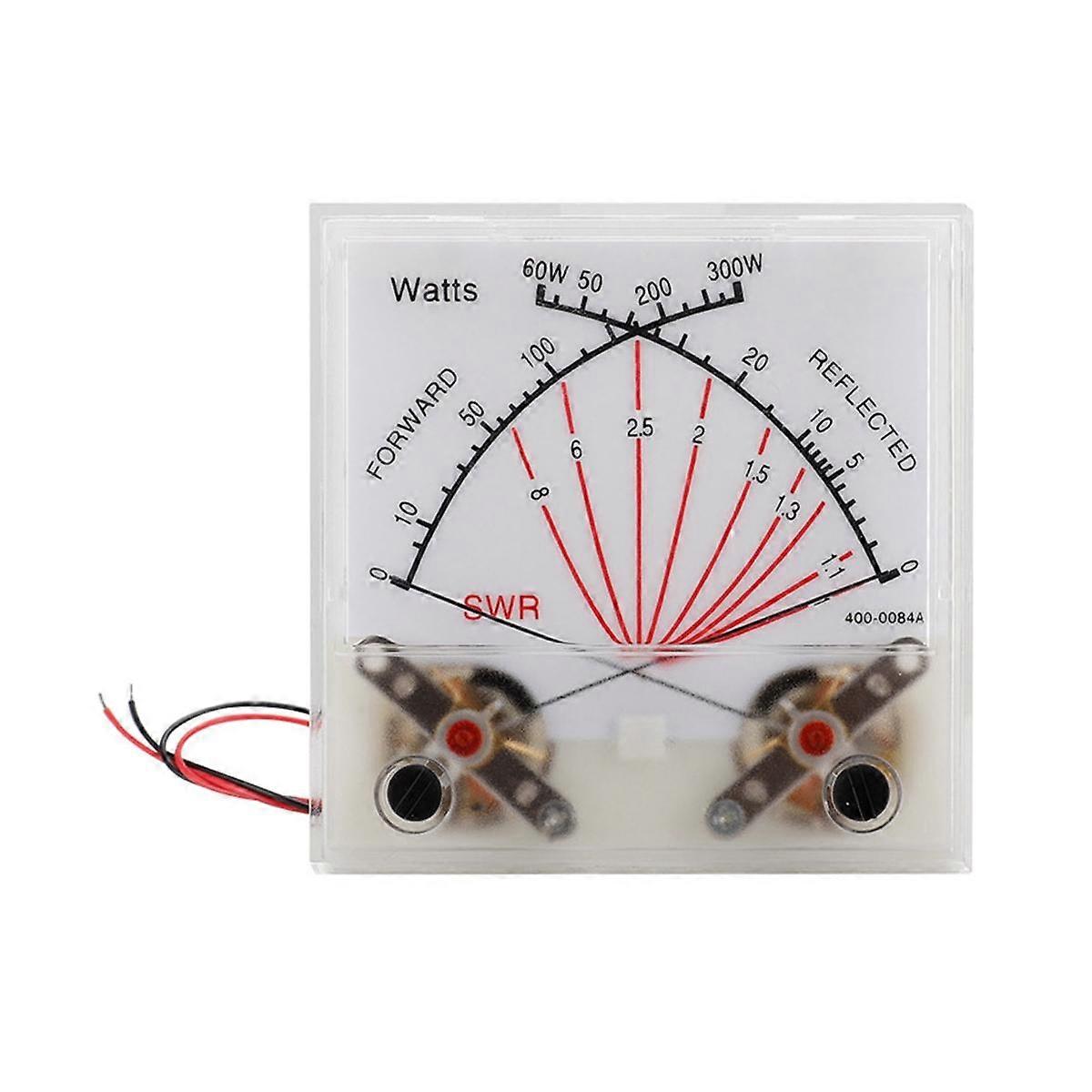 Power Meter Transmitter VU Meter Head Radio Station with Backlight PMMA Cover SWR Black Forward 300