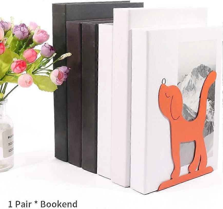MIAO YUAN Cat Paw Metal Bookends (2 Sets) - Cute Desktop Bookshelf Decor For Home & Office