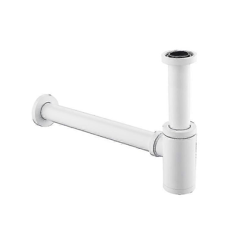 1 قطعة قسط زجاجة فخ مجموعة مع أنابيب النفايات / مخرج الأنابيب للحمام حوض المطبخ بالوعة غسل الحوض (أبيض)