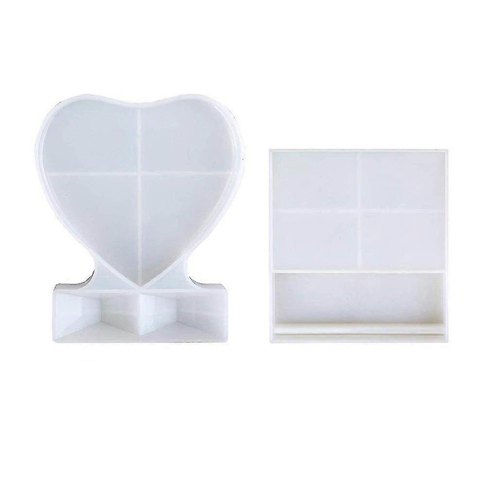 Epoxy Resin Photo Frame Molds, Rectangle & Heart Shape Silicone Mold Photo Frame Mold For Resin Cas
