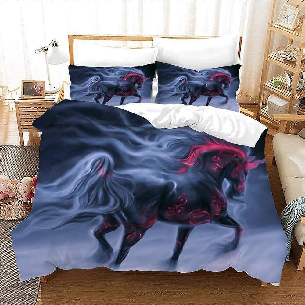 Sängkläder Sets Djur Häst Digitaltryck Färg Sängkläder Påslakan och örngott) 135*200 CM