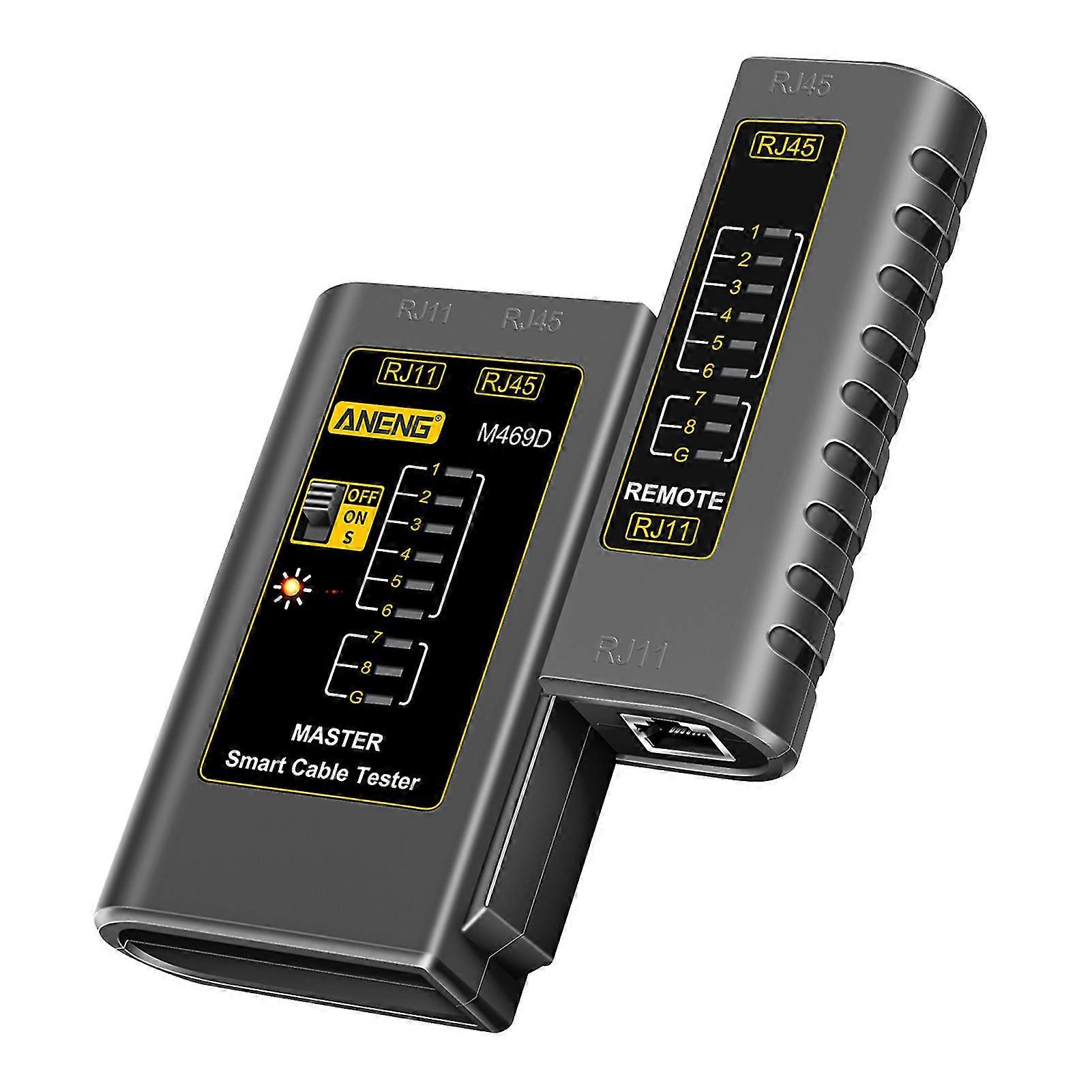 M469d Network Cable Tester Pairing Instrument For Rj11 Rj45 Telephone Lines With Led Indicator FT