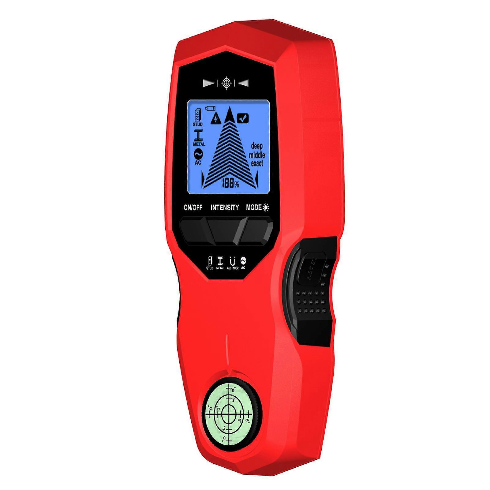 LCD Backlight Display Digital Wall Detector Metal Sensor Wood Stud Finder AC Cable Scanner Three Scanning Modes Switchable with Nail Positioning Funct
