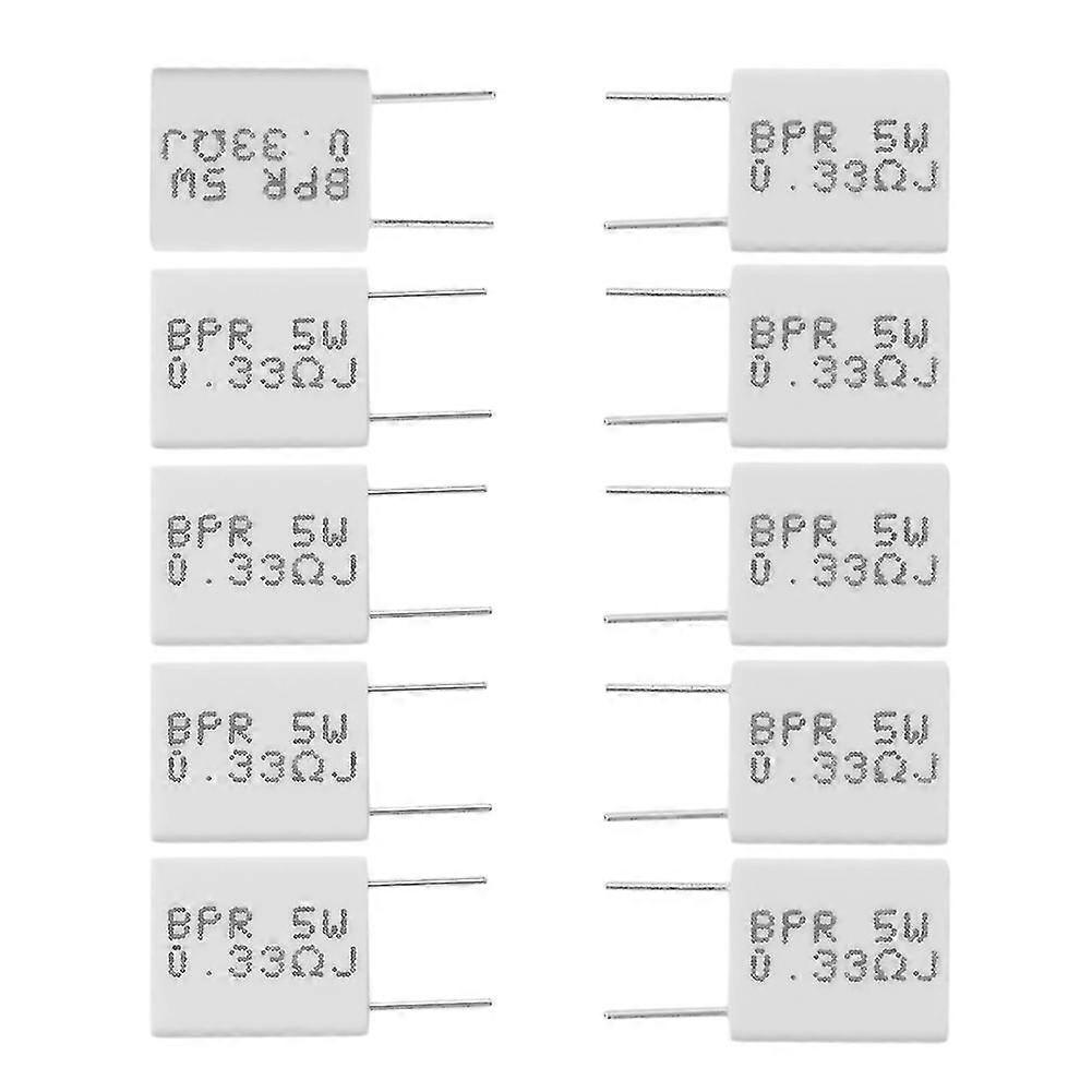 10 Adet 0.33r 5 W %5 Çimento Direnç 0.33r 0.33ohm Endüktif Olmayan Direnç Bpr56