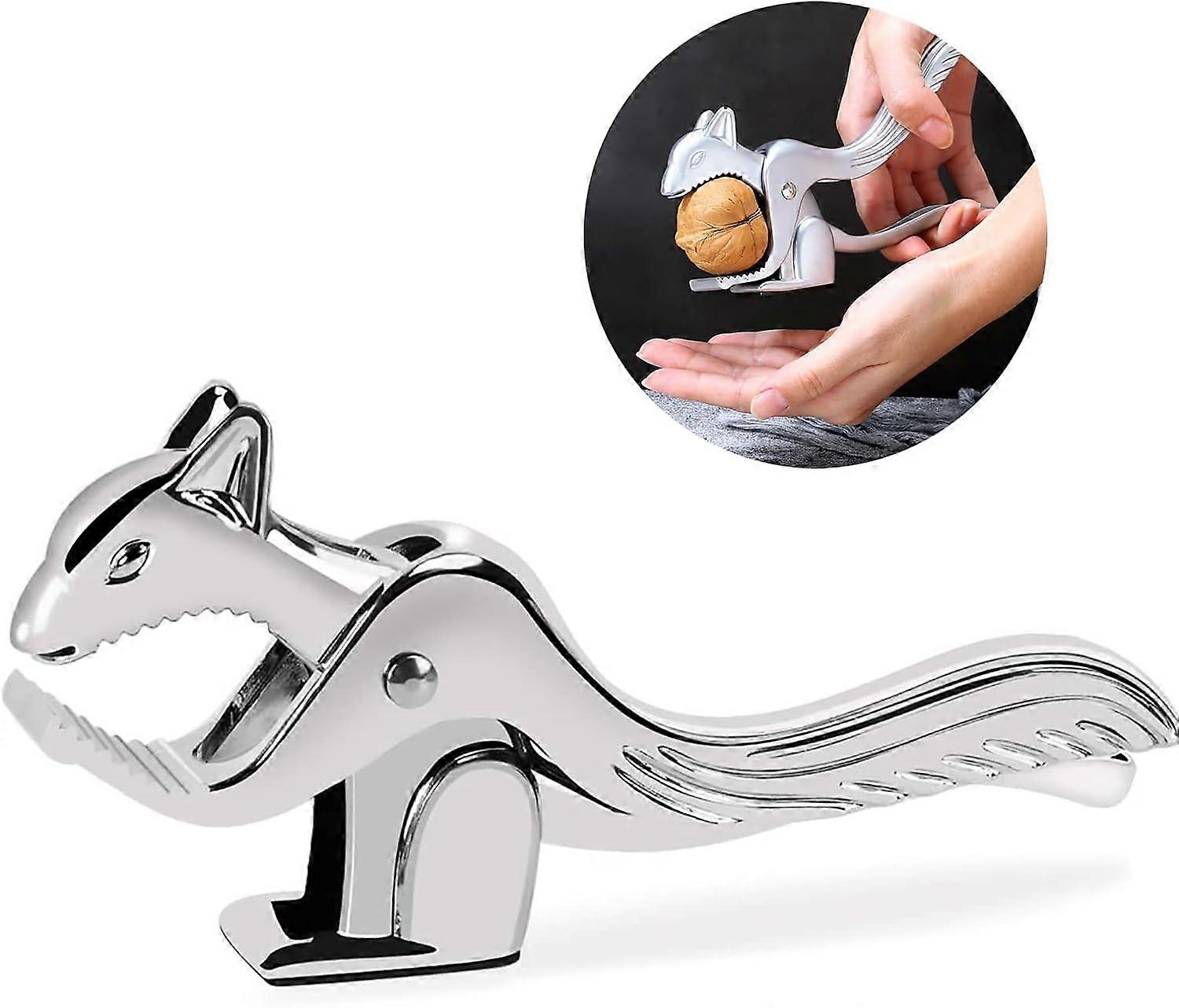 Metal Nutcracker Squirrel Nutcracker Squirrel Shaped Appearance Handle Corkscrew Pliers Kitchen Tool, for Opening Walnuts and Walnuts,2024 Ping