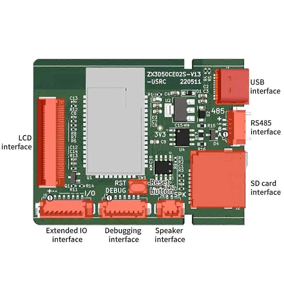 Carte de développement ESP32-S3 de 3,5 pouces - WT32-SC01 PLUS avec écran LCD capacitif multi-touch 320X480