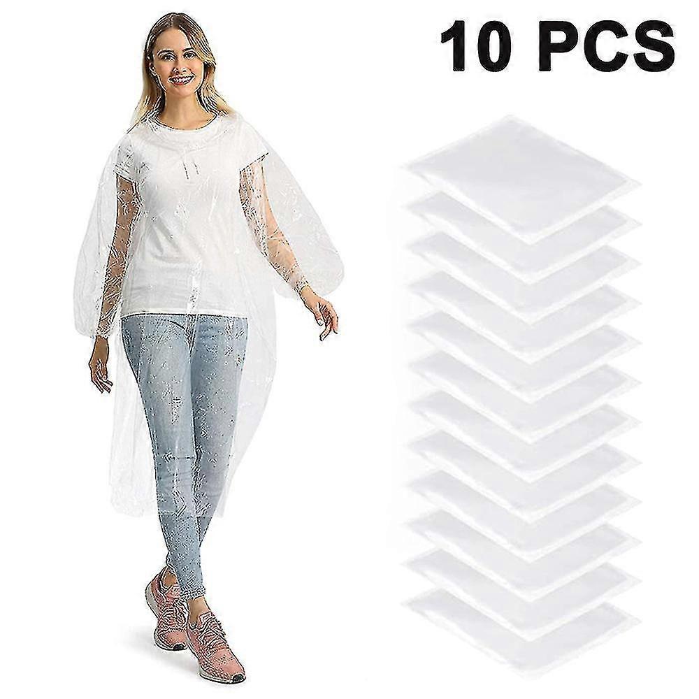 Ponchos de pluie jetables d’urgence Manteau imperméable avec capuches portables blanc
