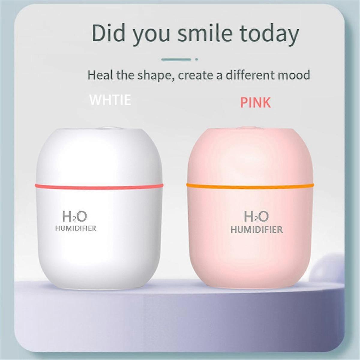 Bedroom Humidifier, Mini Humidifier Home Desk Humidifier Multi-Mode Portable Humidifier,Pink