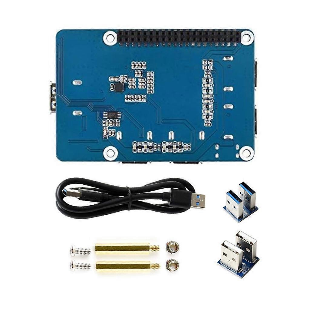 قبعة USB 3.2 Gen1 HUB ل Raspberry Pi مع 4 منافذ USB 3.2 Gen1 ، متوافقة مع USB 3.0 / 2.0 / 1.1