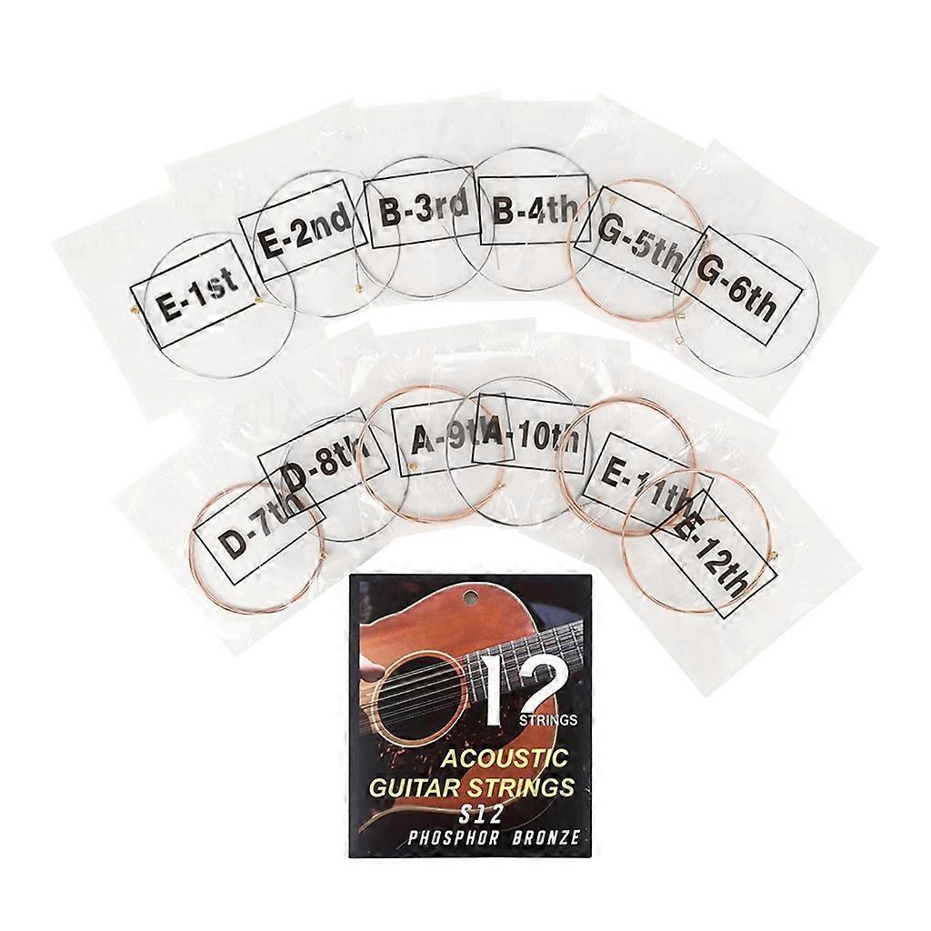 12Pcs Acoustics Guitar Strings for 12 String Classical Guitar Accessories