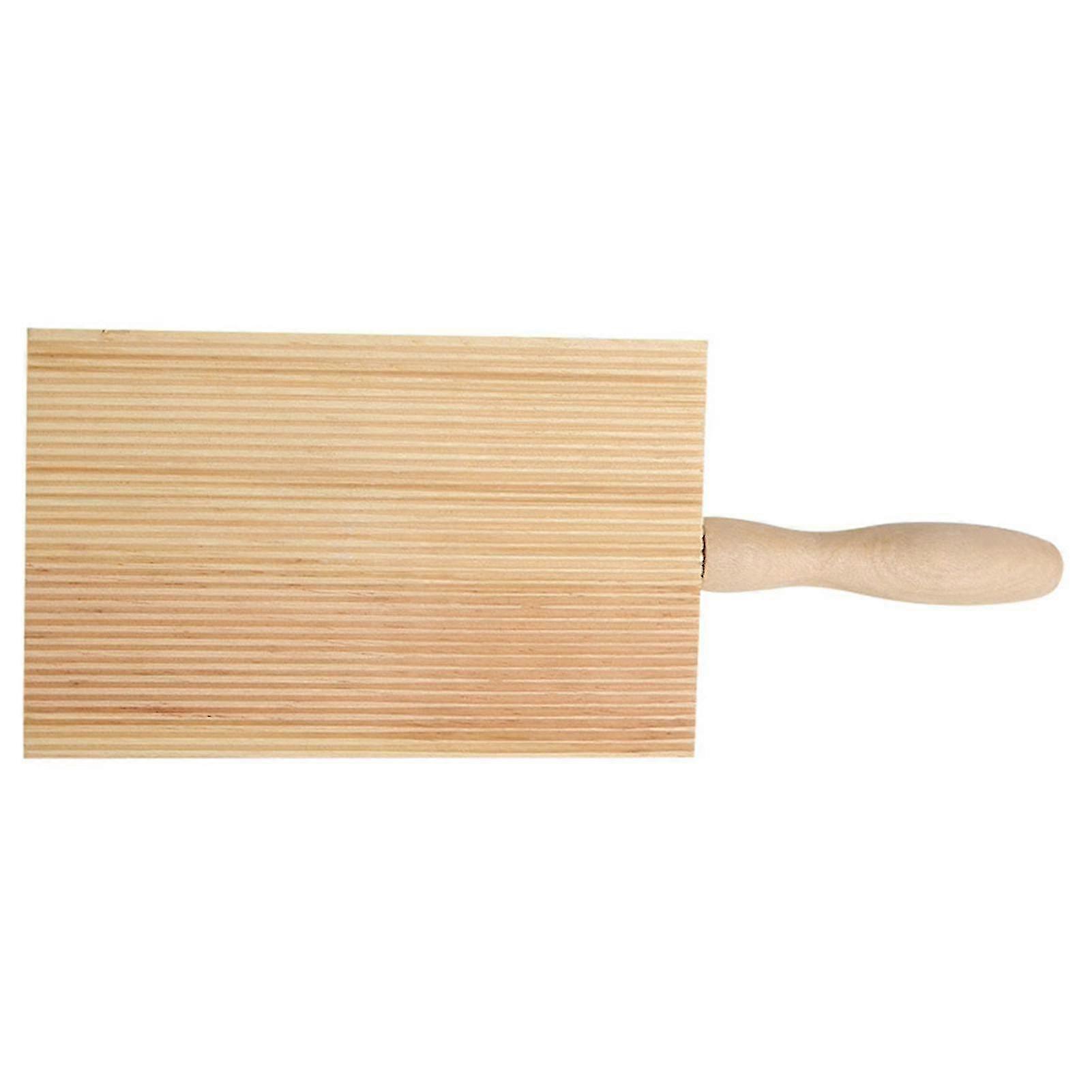 Practical Pasta Board Easy Operation Wood Stripe Shaped Spaghetti Pasta Maker Mold For Kitchen-