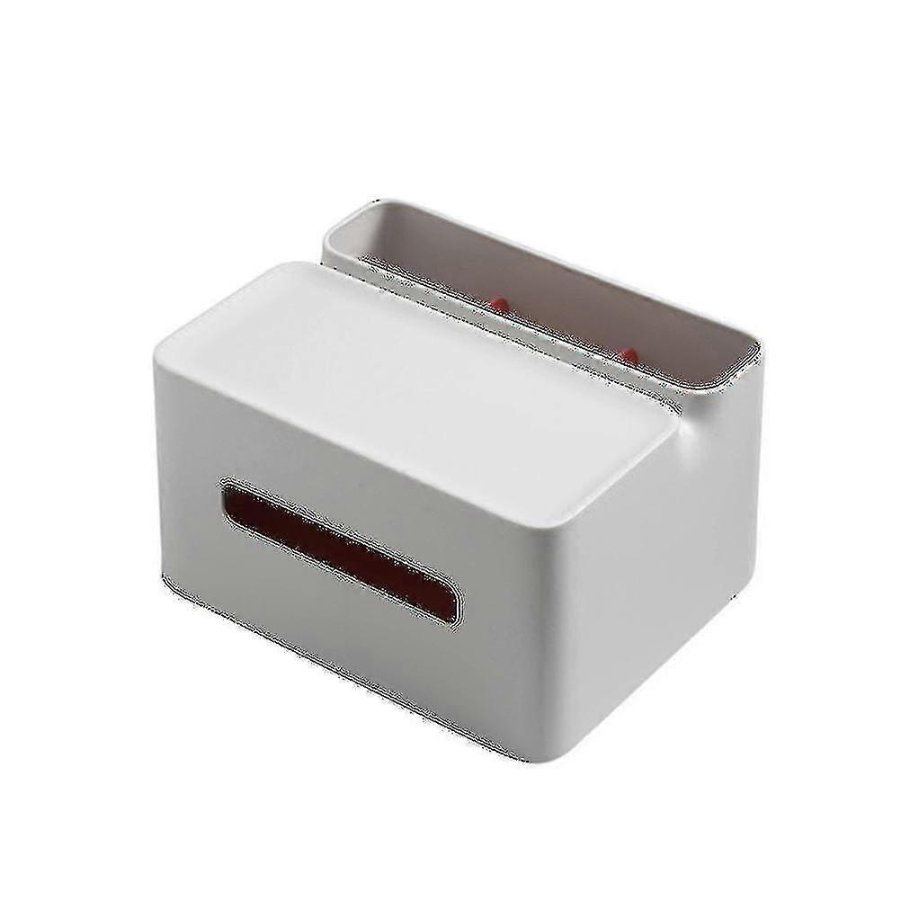 Household Desktop Storage Box Multifunctional Creative Tissue Box Storage Container (grey) -