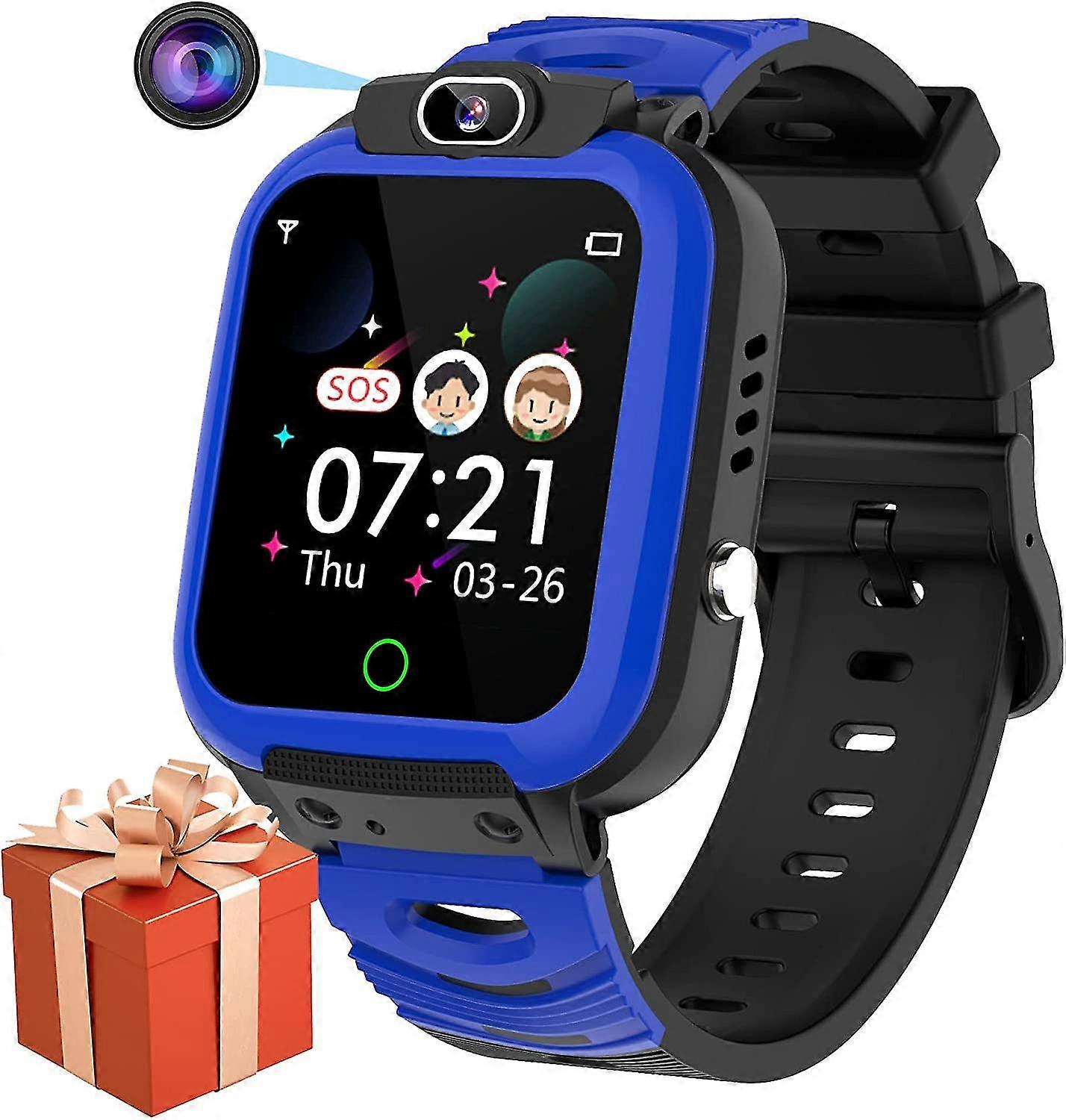 Kids Mobile Smart Watch For Boys And Girls, Kids Smart Watch With Call Sos Camera Music Player Alarm