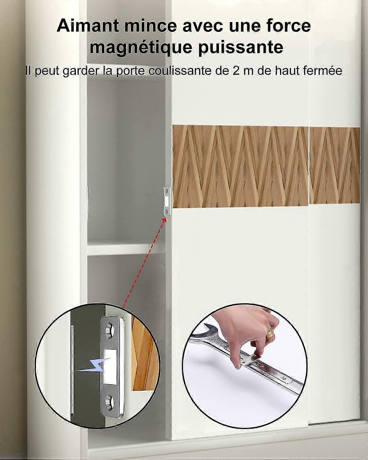 JZK 12-Pack Magnetic Cabinet Catches - Ultra Thin No-Drill Installation For Doors & Drawers