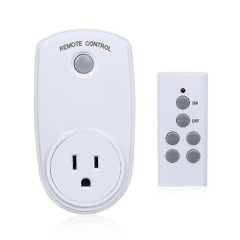 Remote Control Electrical Outlet Switch For Lights And Household Appliances With A 100 Ft.range, White (1pack)