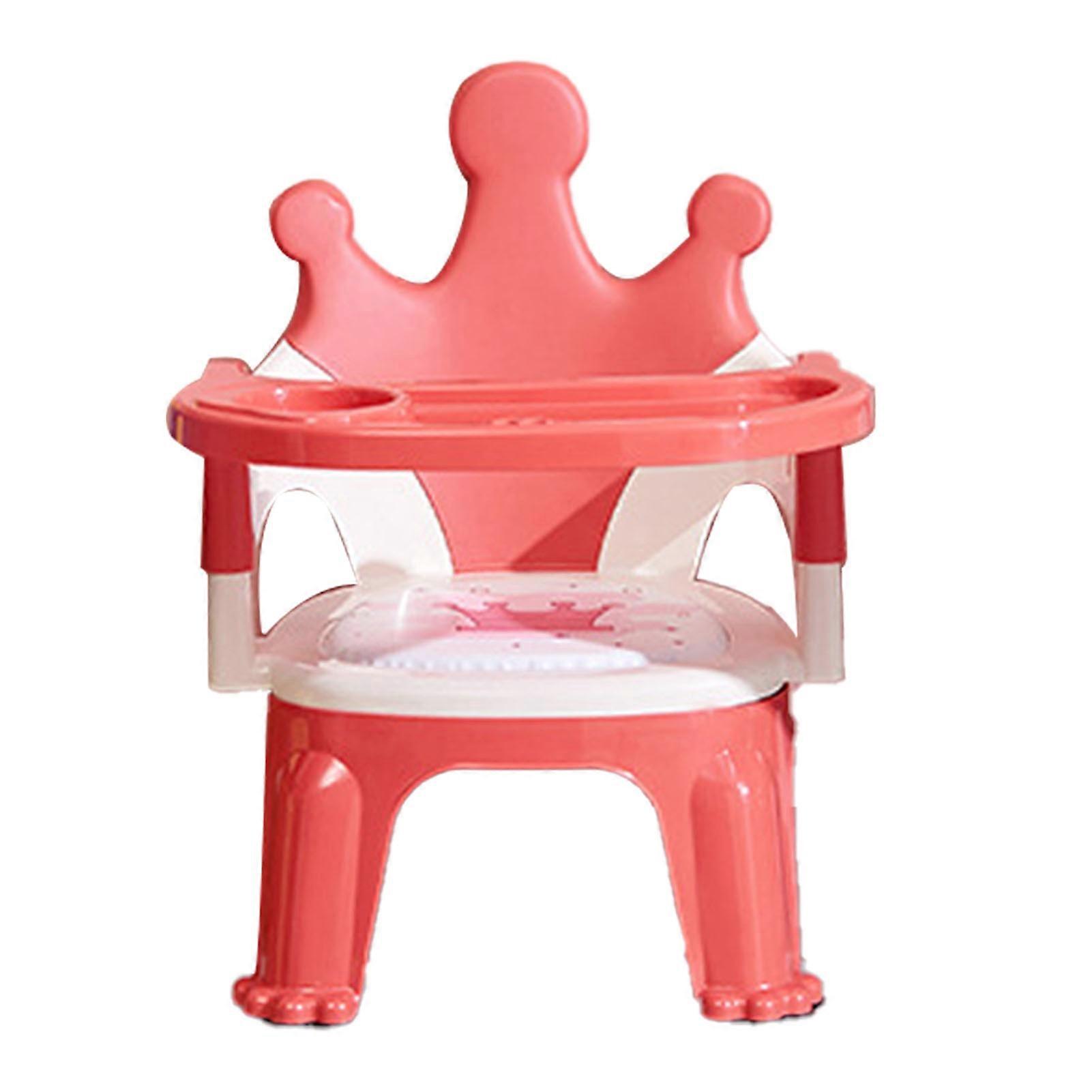 Baby Booster Seat Cartoon Detachable Toddler Dining Chair with Sound for Home Kindergarten Red