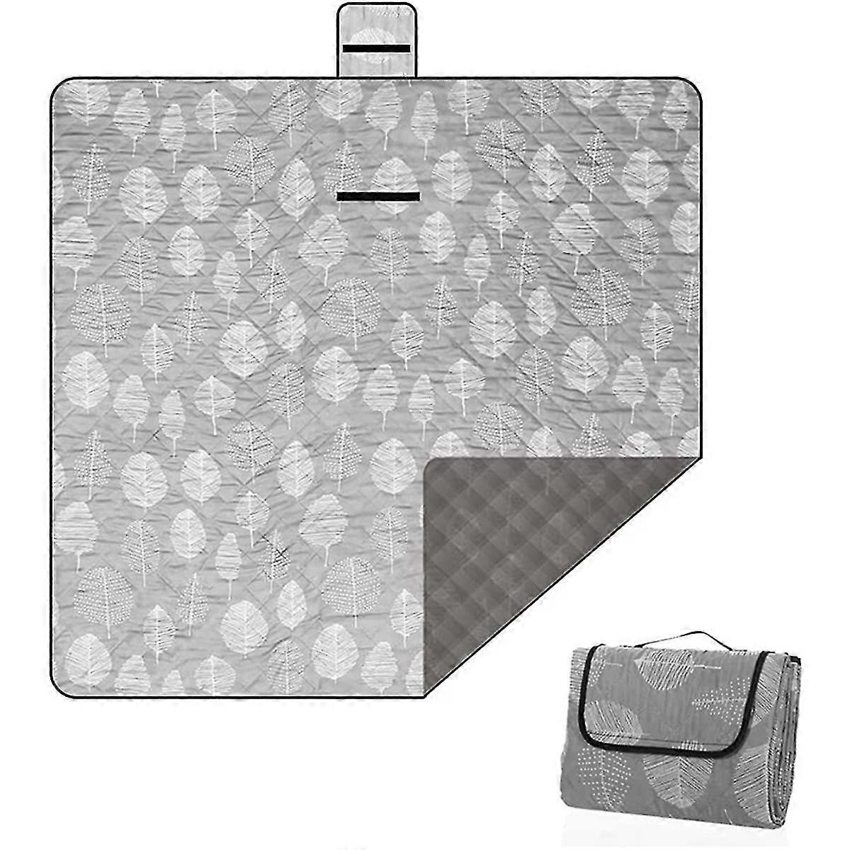 Picnictæppe Vandtæt picnicmåtte picnictæpper foldbart stort picnictæppe 200 x 200cm strandmåtte