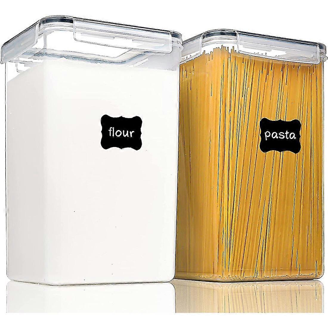 2pcs Food Storage Containers With Lids Airtight 6.5l, For Flour, Sugar, Baking Supply And Dry Food