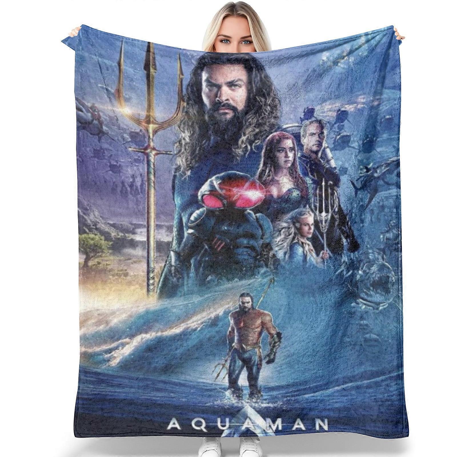 Aquaman Blanket Multiple Sizes,Throw Blankets Flannel Sleep Cozy Lightweight Ultra-Soft Micro Blankets for Sofa Travel Air Conditioning Bedding