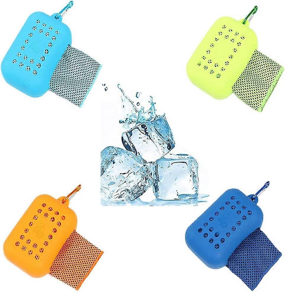 Cooling Towels,Gym Towels for Sweat,Cooling Towels for Neck and Face,Fast Drying Sports Towel for Yoga,Sport,Camping Gear and Travel Essentials(4PCS)