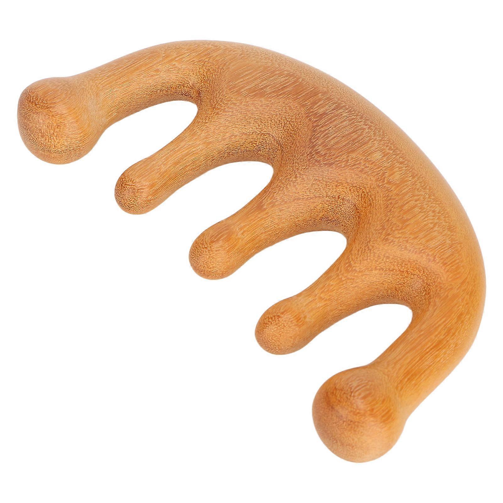 Natural Wood Wide Tooth Hair Comb Head Scalp Massage Wood Scalp Comb for Head Neck Shoulders Hands and Arms