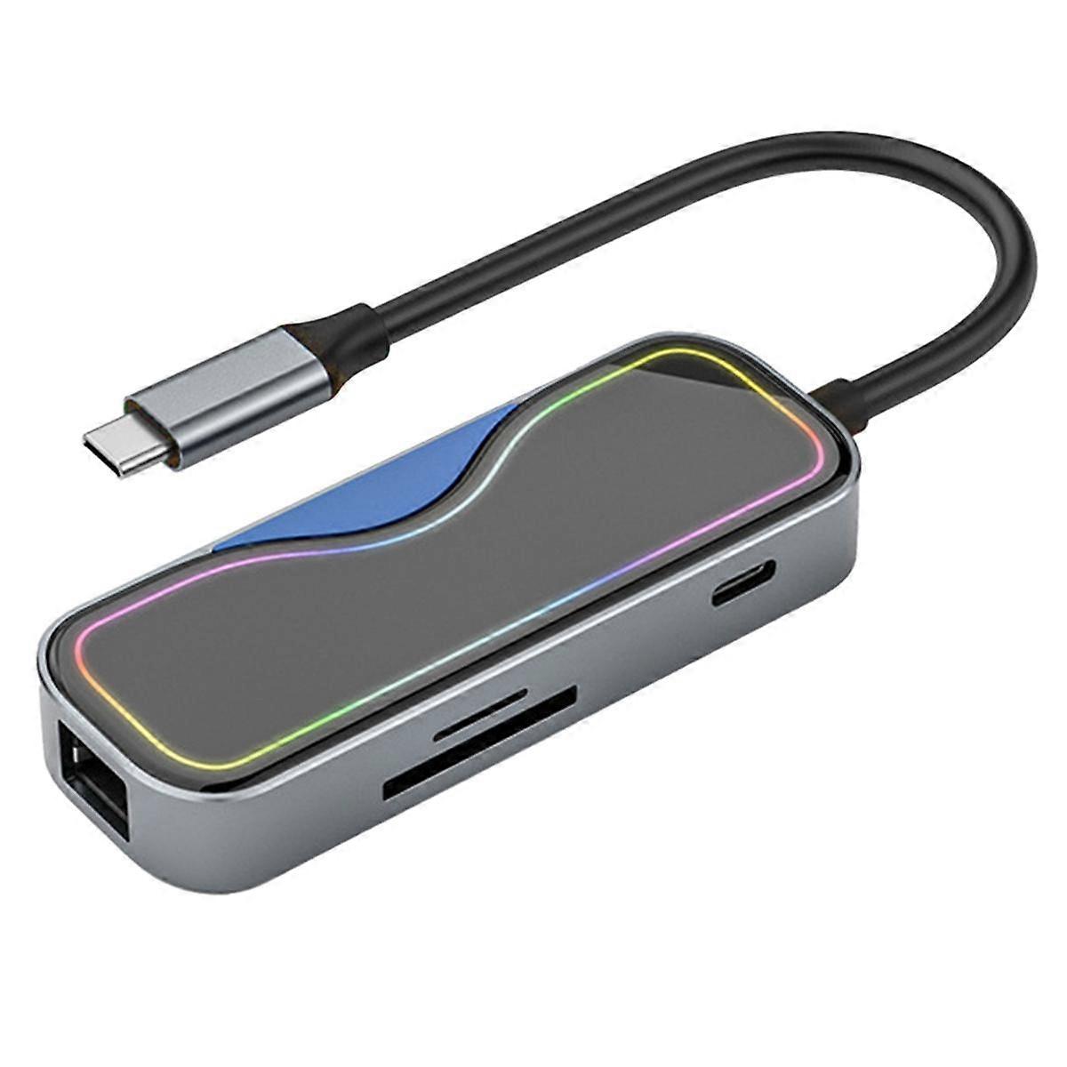 7-In-1 Type-C Docking Station Gigabit Network Port Docking Station HUB Hub Extender USB3.0 Splitter