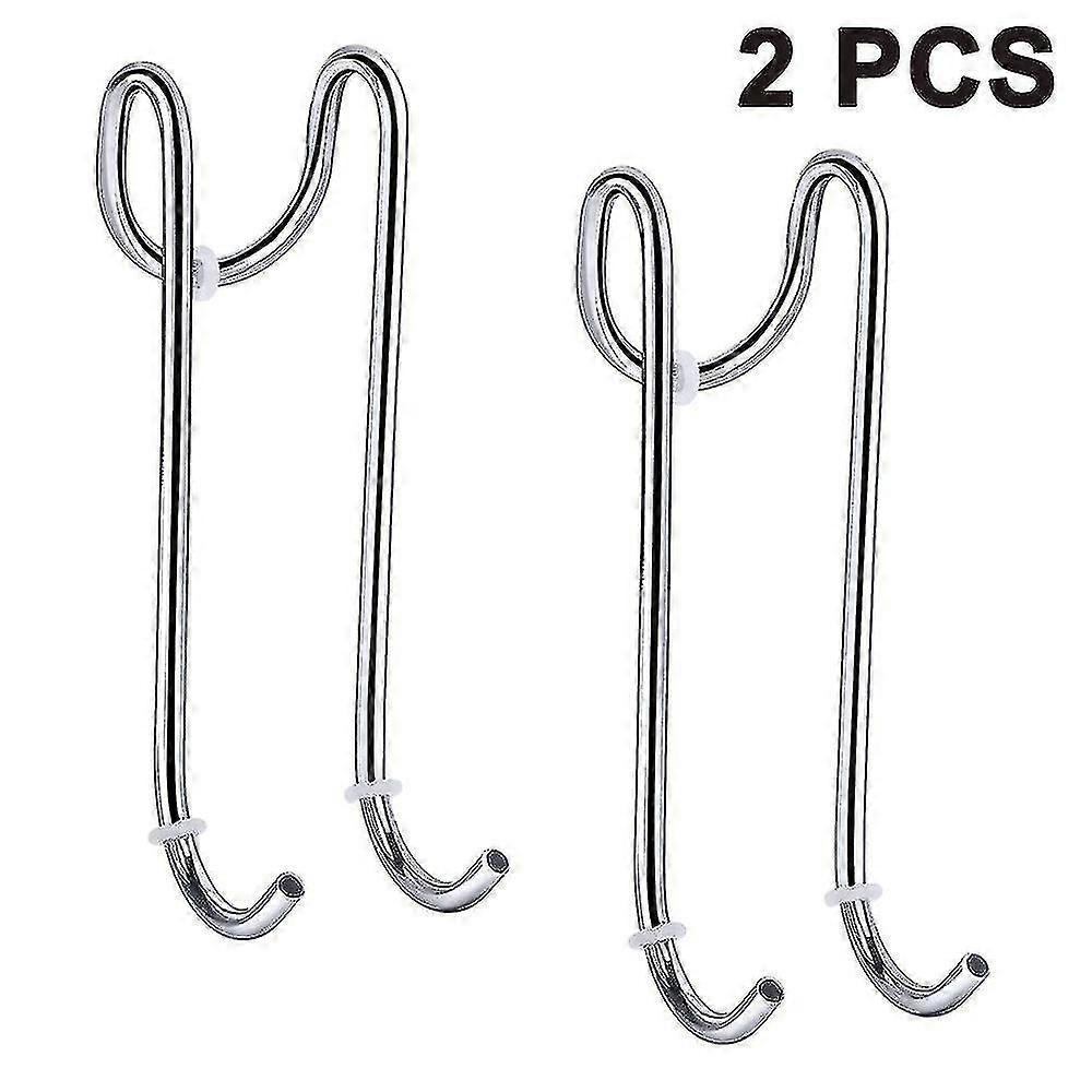 2pcs Shower Door Hooks, Over Door Hooks For Bathroom Frameless