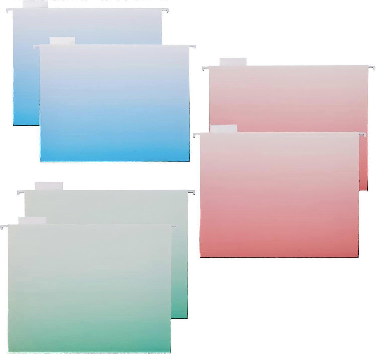 6 חבילת תיקיות תלויות מארגן ארון קבצים גודל אות 1/5 תוויות מתכווננות חתוכות לקשט את משרד הבית כיתת בית הספר, שיש סגול 9.3 "x 12.8"