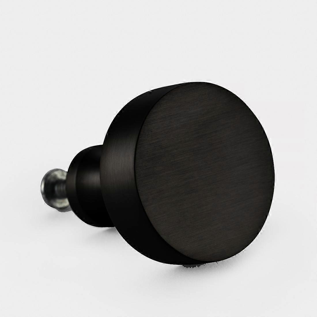 Brass Round Door Knobs in Black