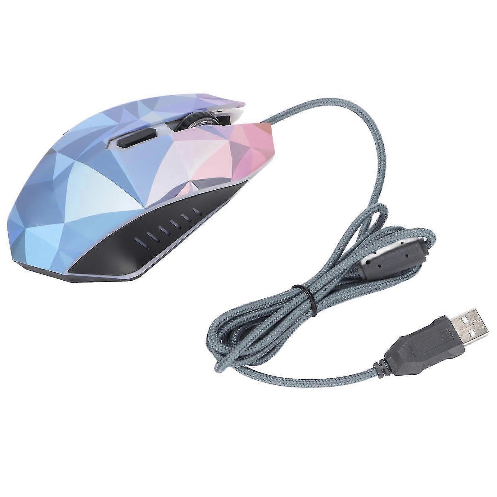 Gaming Mouse 4 Adjustable DPI Responsive Comfortably Use Multi Color Lighting Optical Mouse for Game Office Home