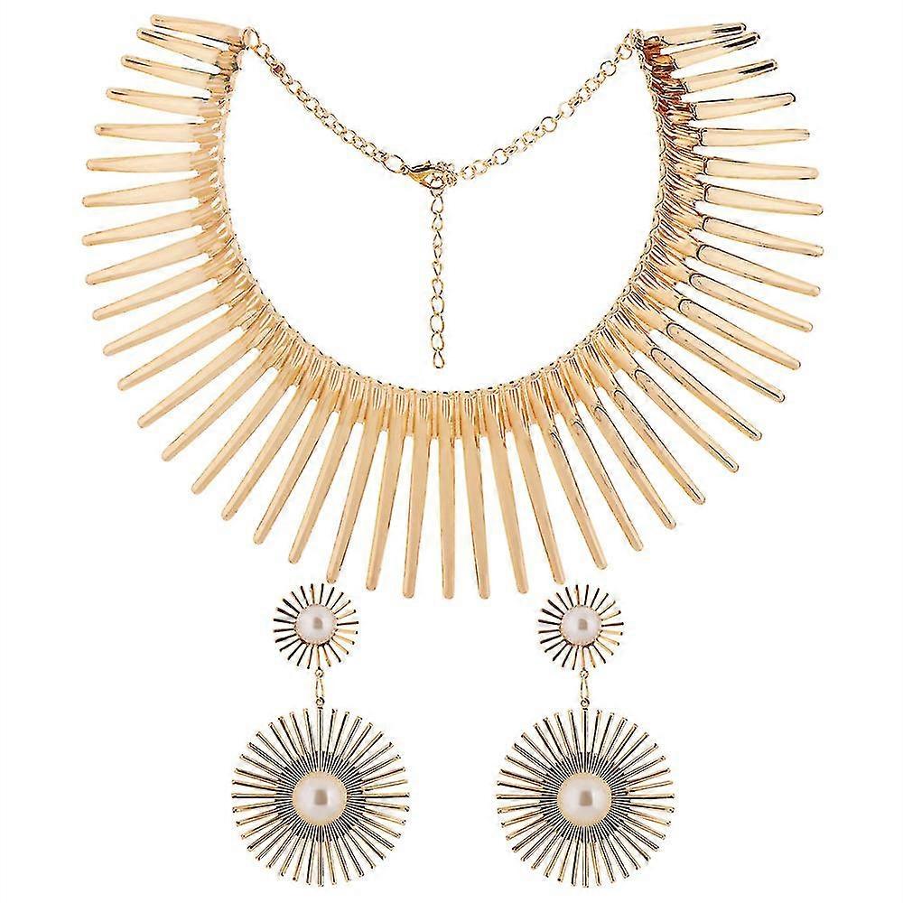 Sun Choker Earring Set