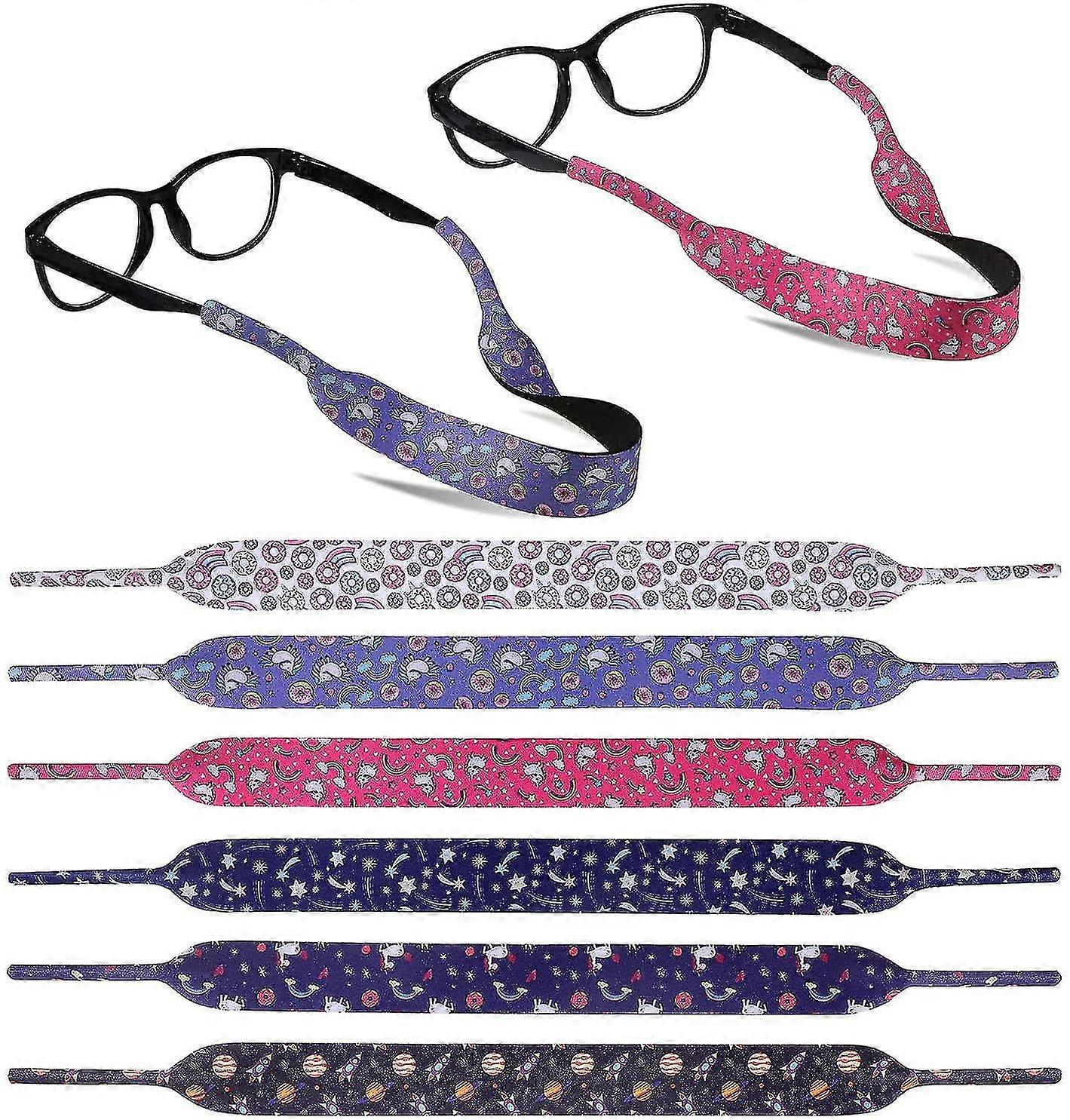 Floating Eyeglass Straps For Kids 6 Pack, Floating Eyewear Retainer Neoprene