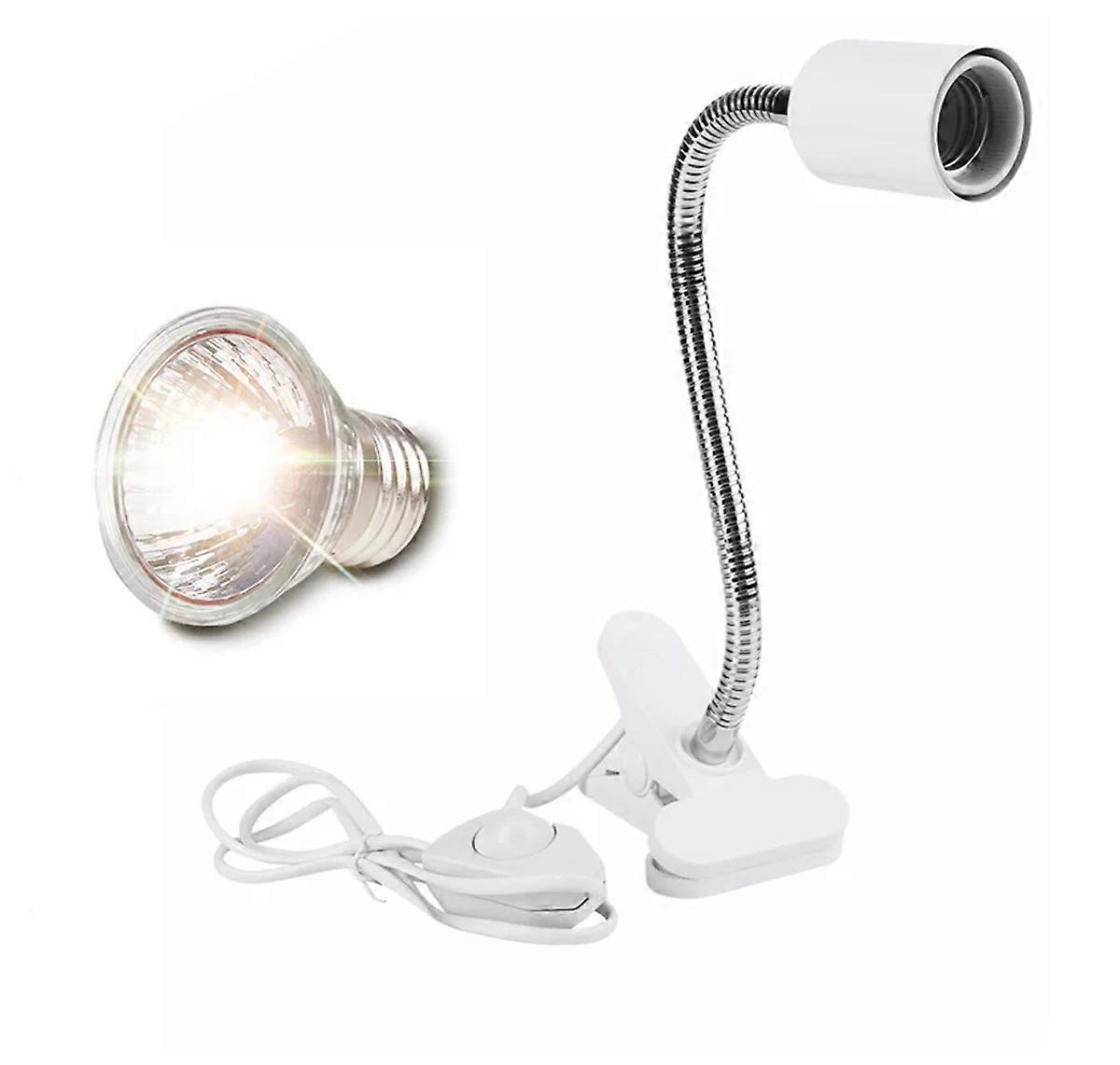 Reptile UVA UVB lamp with Clip-on Bulb Lamp Holder Kit Turtle Basking UV Heating Lamp Bulb Set
