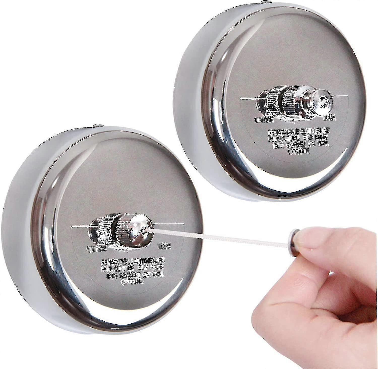 2pcs Retractable Clothesline With Duty Rope Er Clothes Line